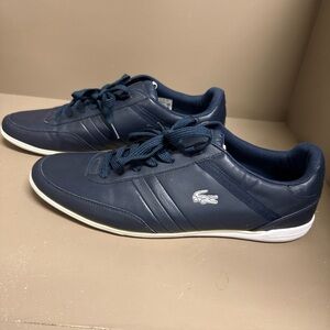 Lacoste Giron Croc SPM Navy Low-Profile Lace-Up Men’s Sneakers